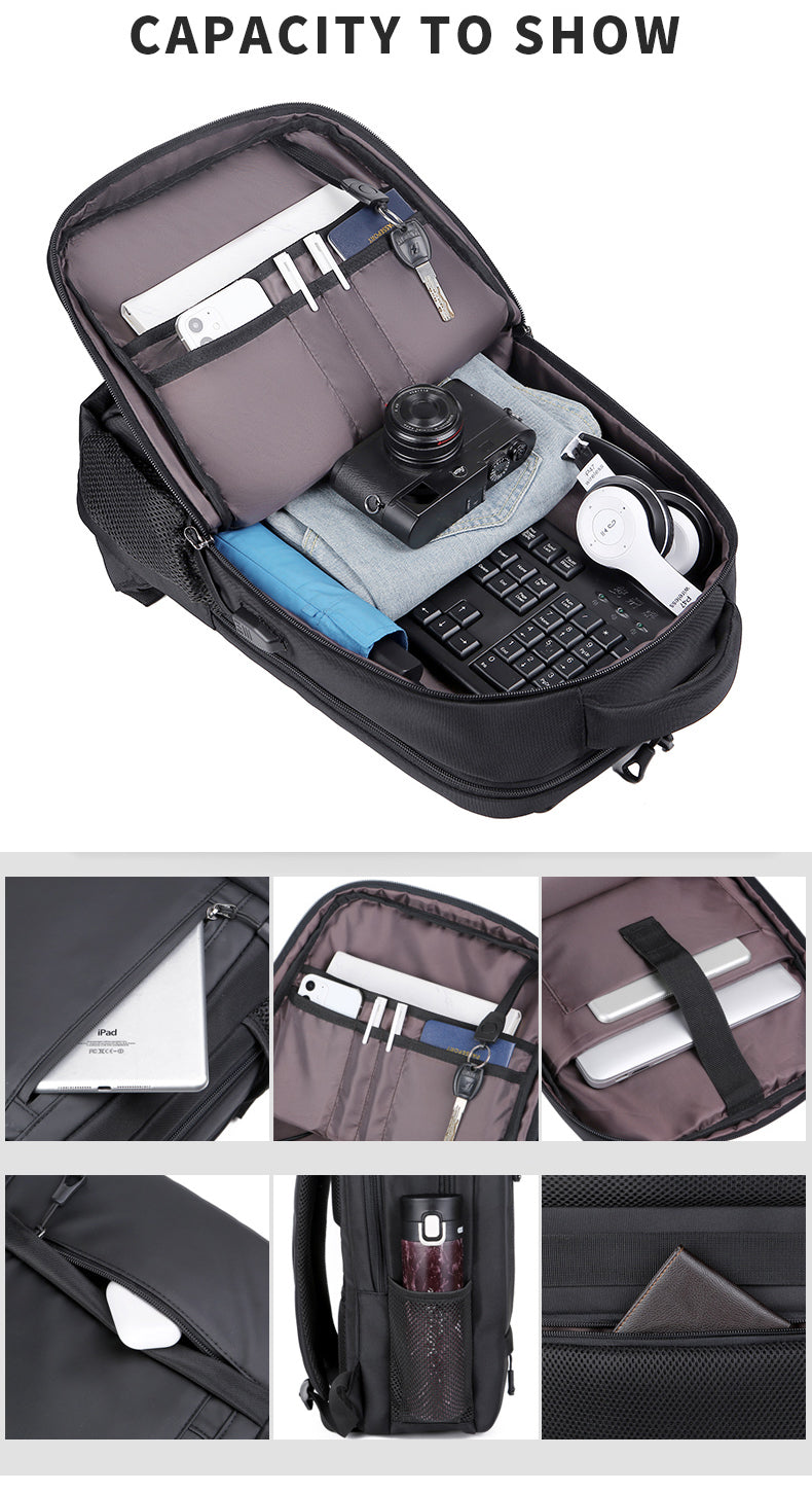 High Quality Business & Travel Multifunction Laptop Backpack - LittleCuckoo