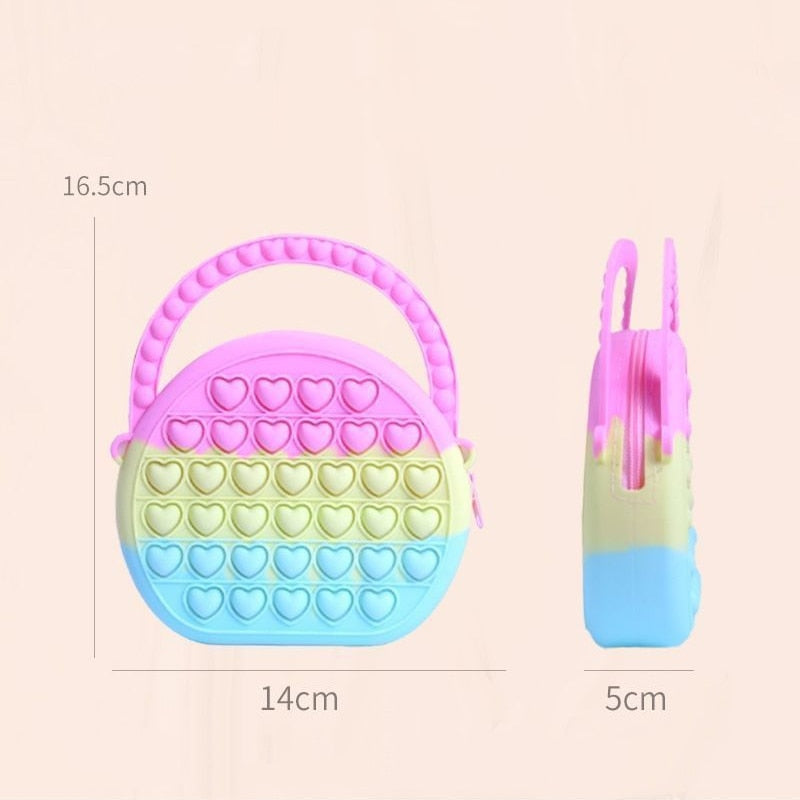 Push Bubble Fidget Bag  || Crossbody Bag  || Antistress Toys  ||  Pouch for Kids - LittleCuckoo