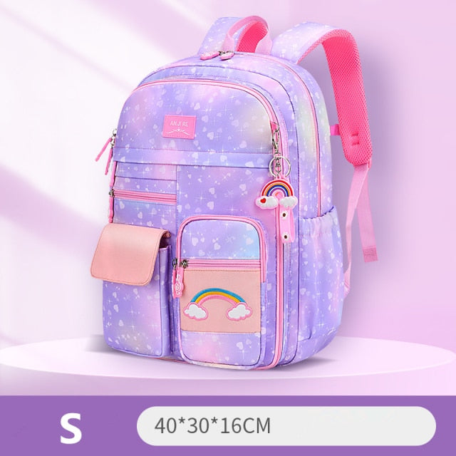 2023 Backpack Colorful Bags for Girls | Princess School Bags Waterproof Children Rainbow Series Schoolbags - LittleCuckoo