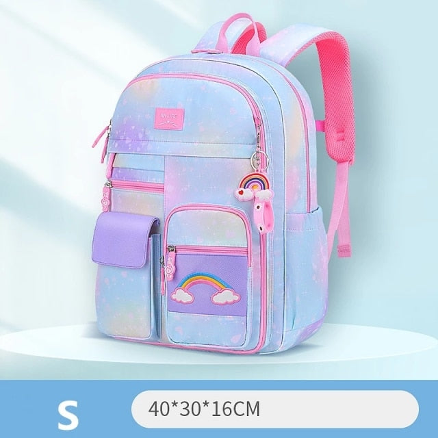 2023 Backpack Colorful Bags for Girls | Princess School Bags Waterproof Children Rainbow Series Schoolbags - LittleCuckoo