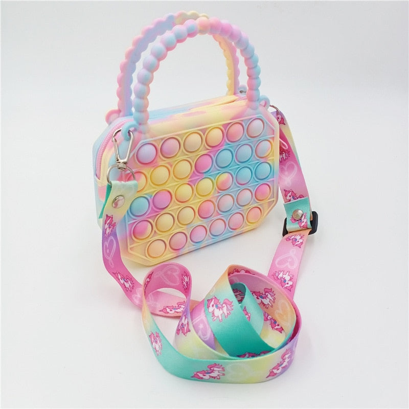 Push Bubble Fidget Bag  || Crossbody Bag  || Antistress Toys  ||  Pouch for Kids - LittleCuckoo