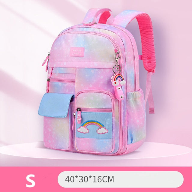 2023 Backpack Colorful Bags for Girls | Princess School Bags Waterproof Children Rainbow Series Schoolbags - LittleCuckoo