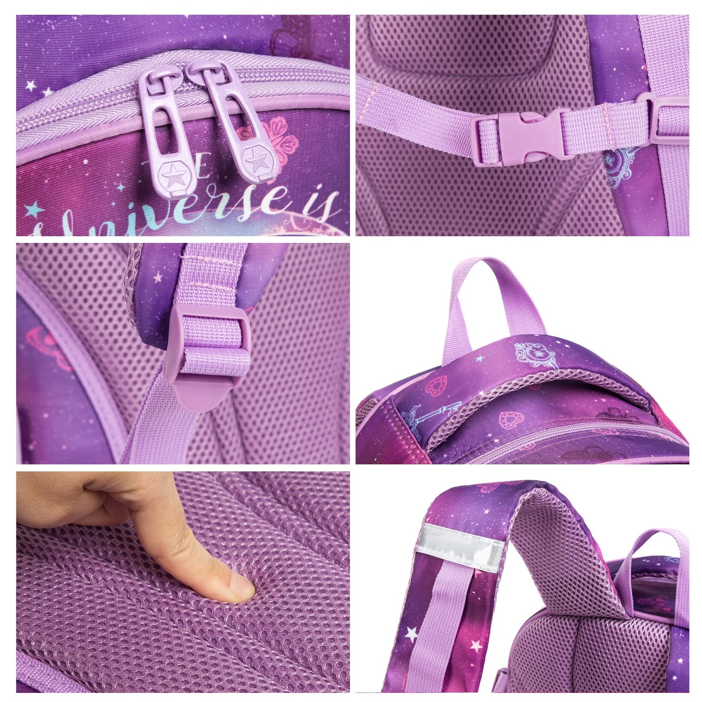 Curious & Trendy Purple 3-in-1 Bag Set | Chirpy Design | High Selling - LittleCuckoo