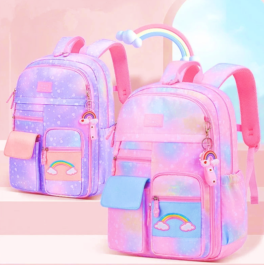 2023 Backpack Colorful Bags for Girls | Princess School Bags Waterproof Children Rainbow Series Schoolbags - LittleCuckoo